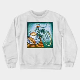 Green Electra Delivery Bicycle Coffee and biscotti Crewneck Sweatshirt
